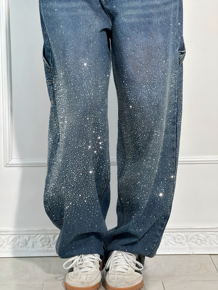 Ballon - Jean en denim brillant