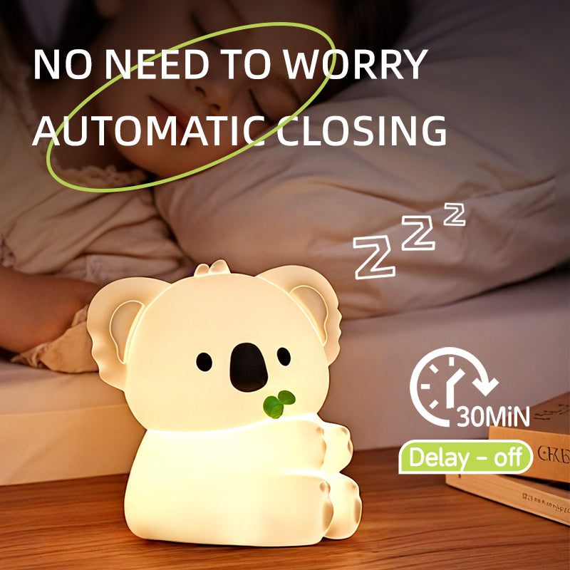 Huggwaii Squishy Silicone Koala LED Nachtlamp - Perfect Cadeau voor Kinderen en Meisjes