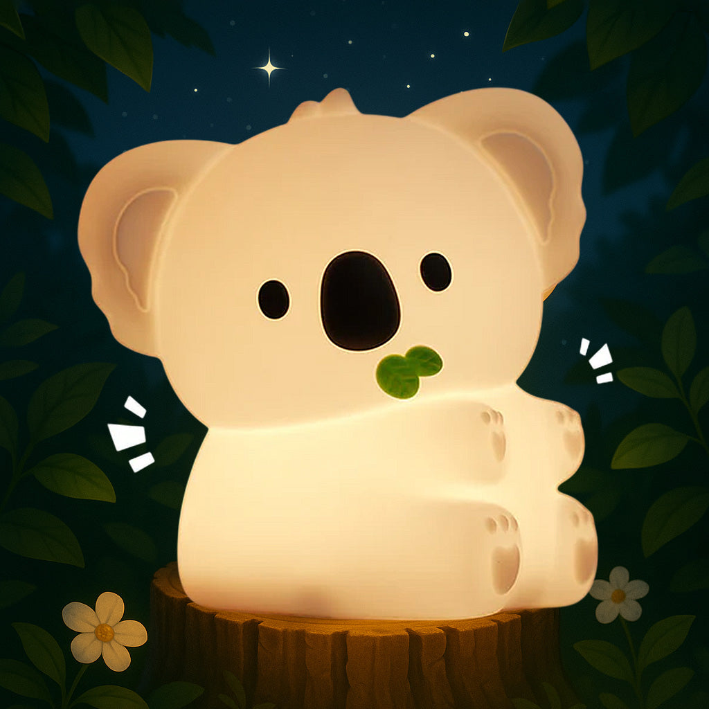 Huggwaii Squishy Silicone Koala LED Nachtlamp - Perfect Cadeau voor Kinderen en Meisjes