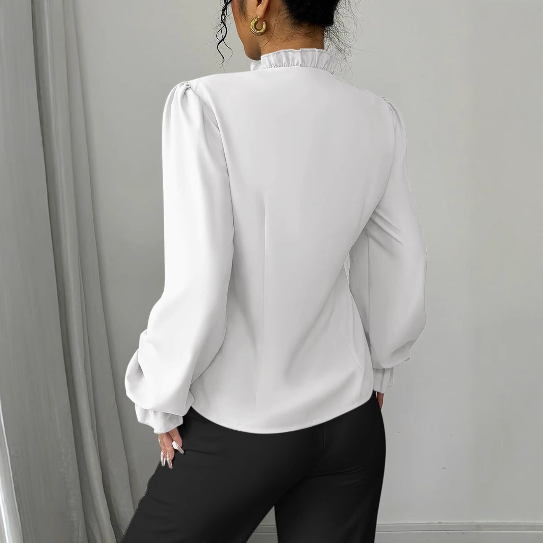Col Couture - Chemisier moderne et raffiné.