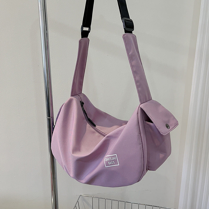 Sac à bandoulière en nylon décontracté et tendance, grande capacité, idéal pour le sport et les voyages