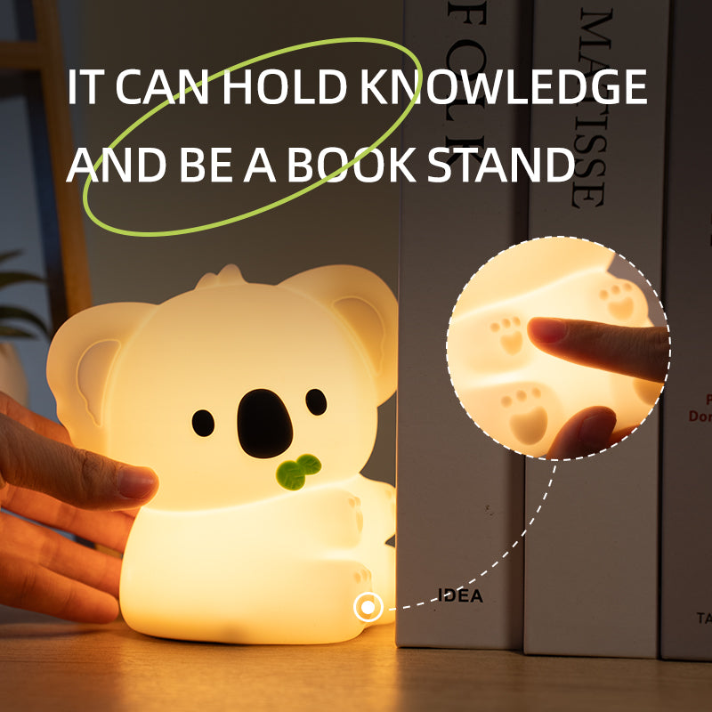 Huggwaii Squishy Silicone Koala LED Nachtlamp - Perfect Cadeau voor Kinderen en Meisjes