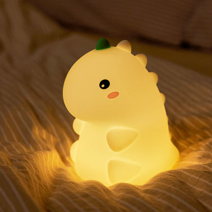 MeWaii® Squishy Silicone Dinosaur LED Nachtlamp - Perfect Cadeau voor Kinderen en Meisjes
