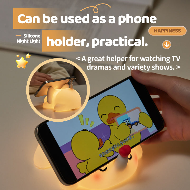 Huggwaii Squishy Silicone Liefde Olifant LED Nachtlamp - Perfect Cadeau voor Kinderen en Meisjes