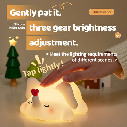 Huggwaii Squishy Silicone Liefde Olifant LED Nachtlamp - Perfect Cadeau voor Kinderen en Meisjes