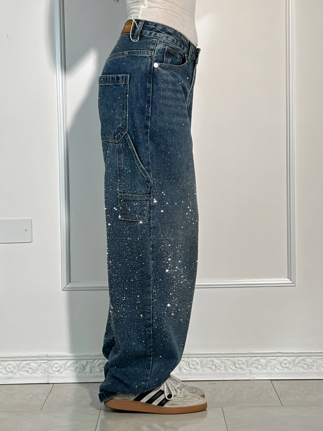 Ballon - Jean en denim brillant