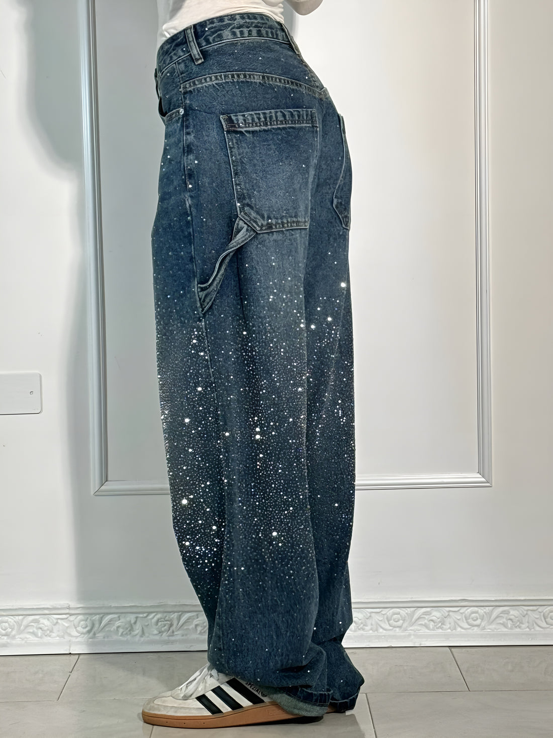 Ballon - Jean en denim brillant