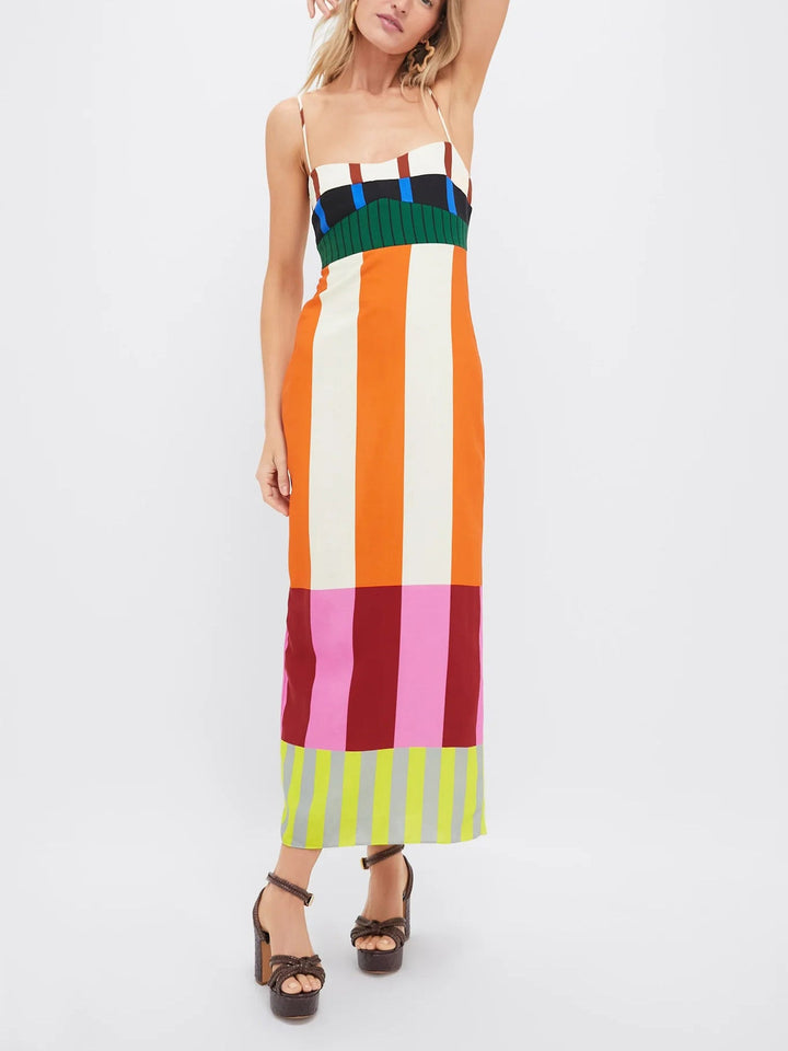 Paloma Bengal – Robe maxi fluide imprimée.