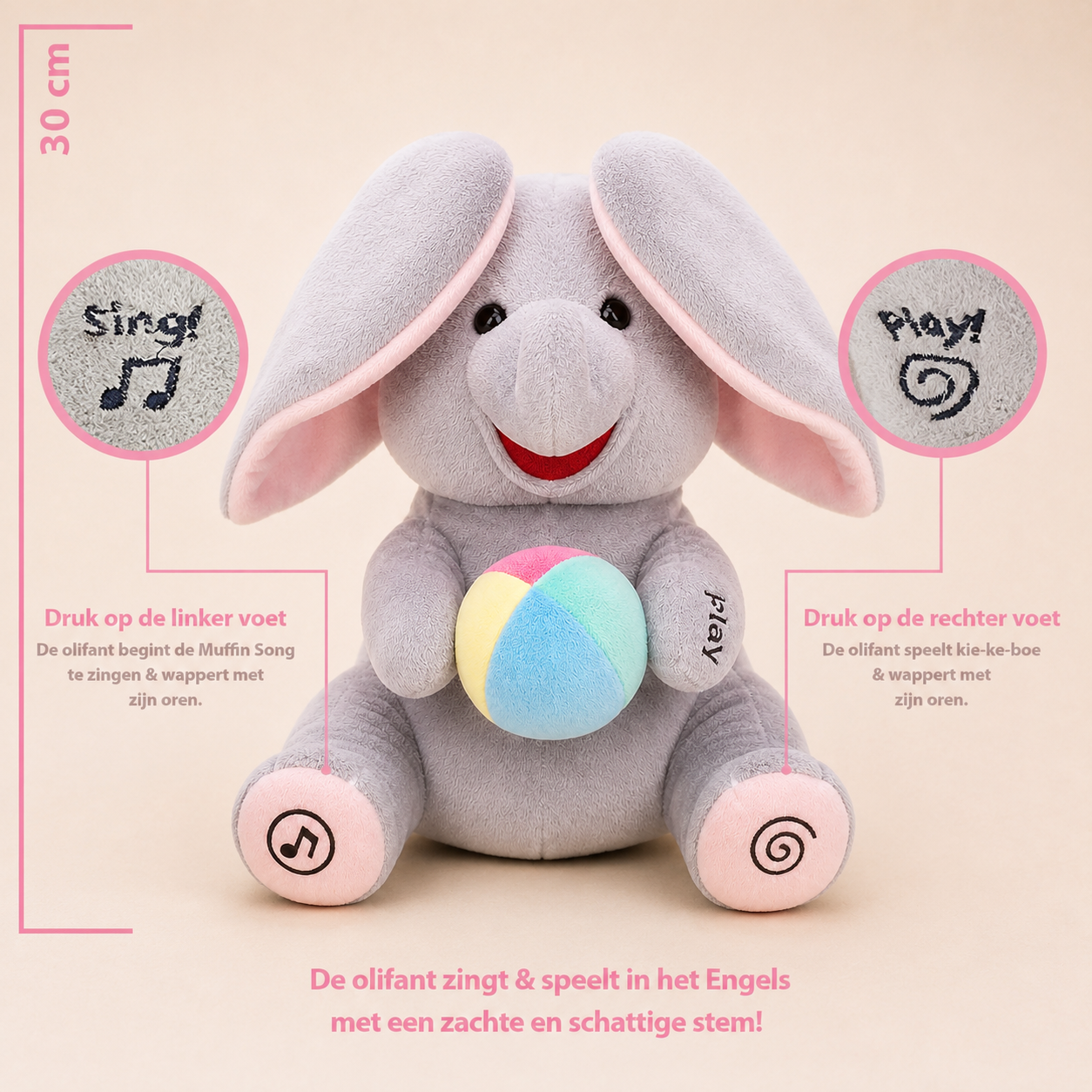 PeekaBoo Olifant - Interactief kiekeboe