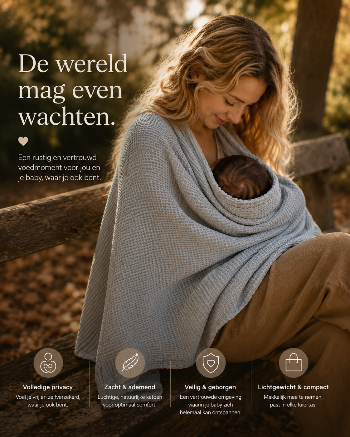 Mira Glow - Zuiver Katoenen Voedingsdoek