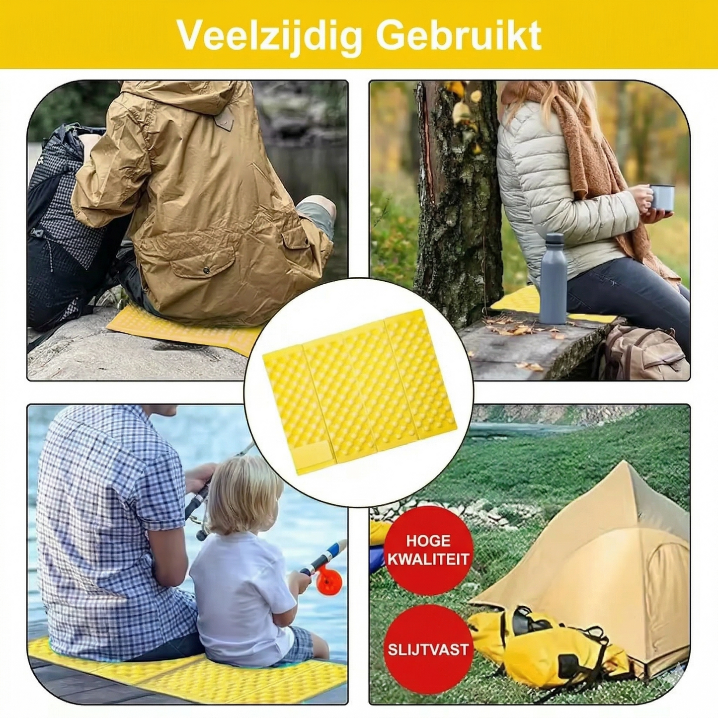 Opvouwbaar thermo zitkussen
