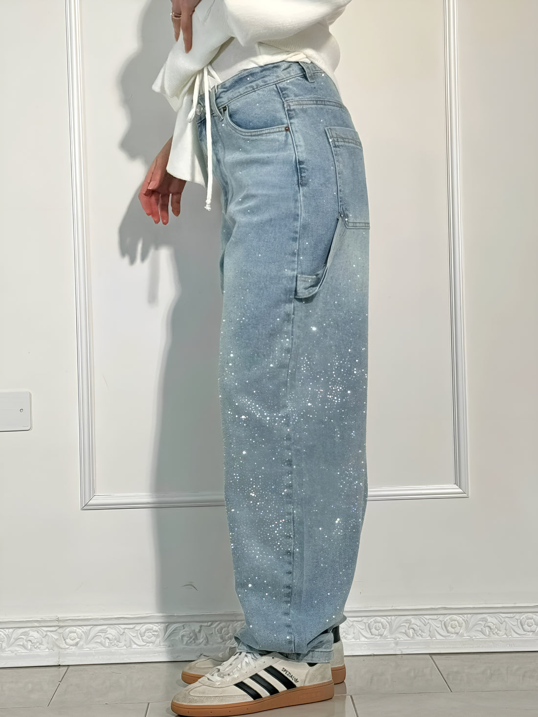 Ballon - Jean en denim brillant