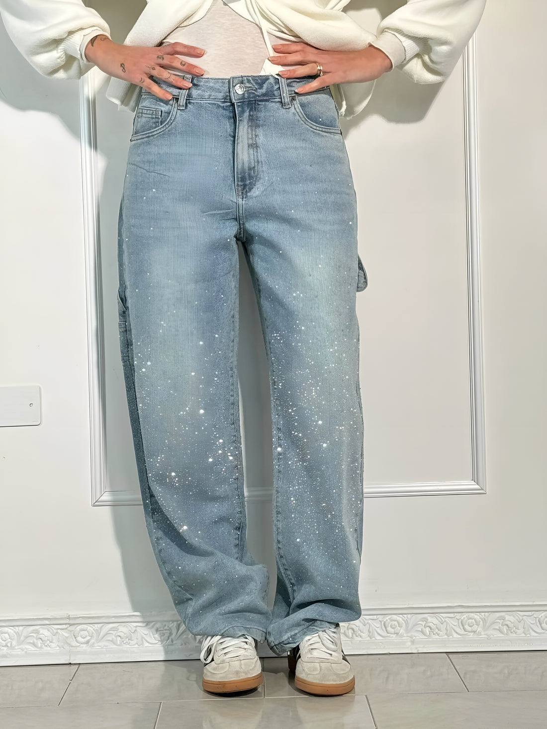 Ballon - Jean en denim brillant