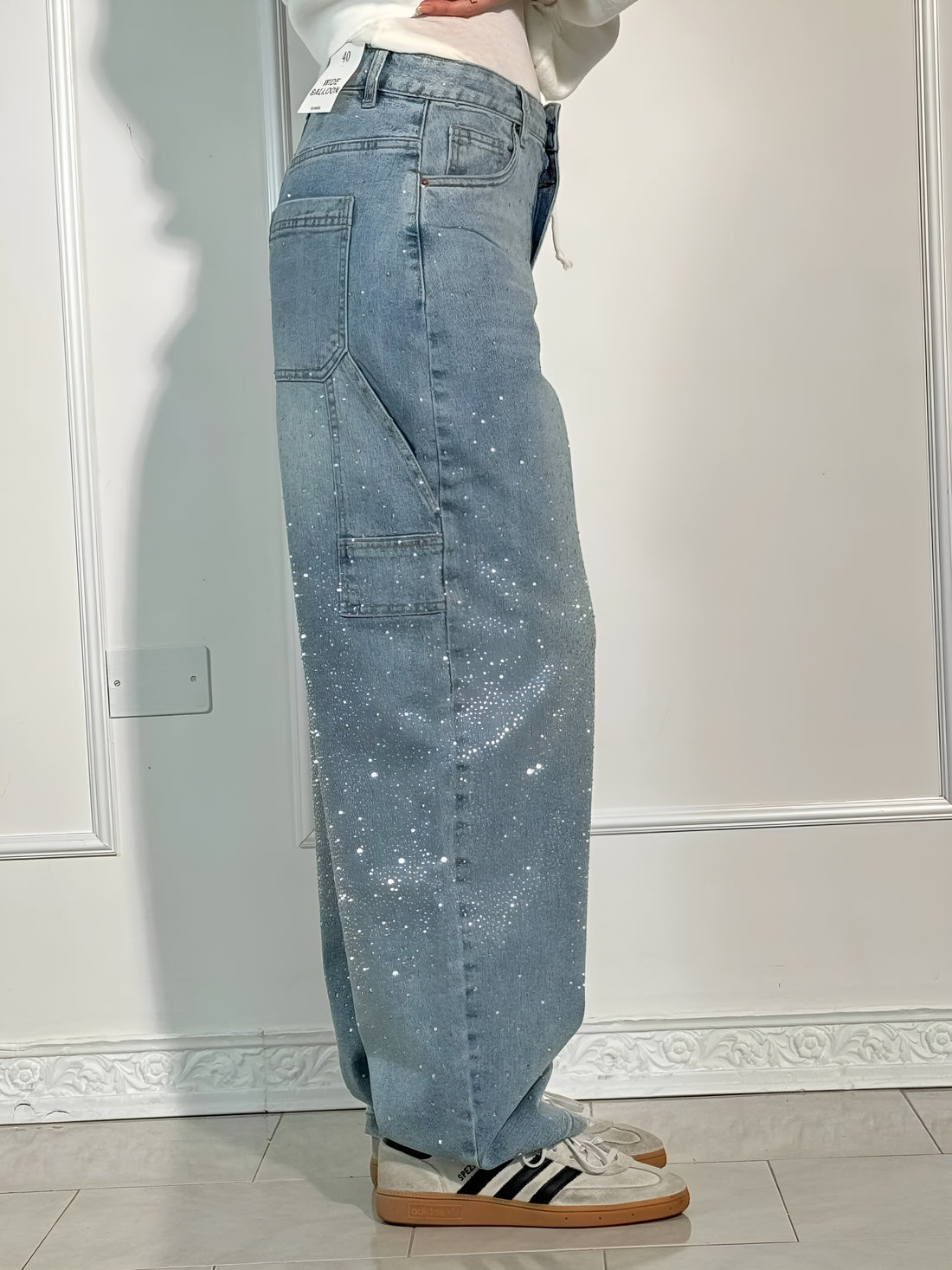 Ballon - Jean en denim brillant
