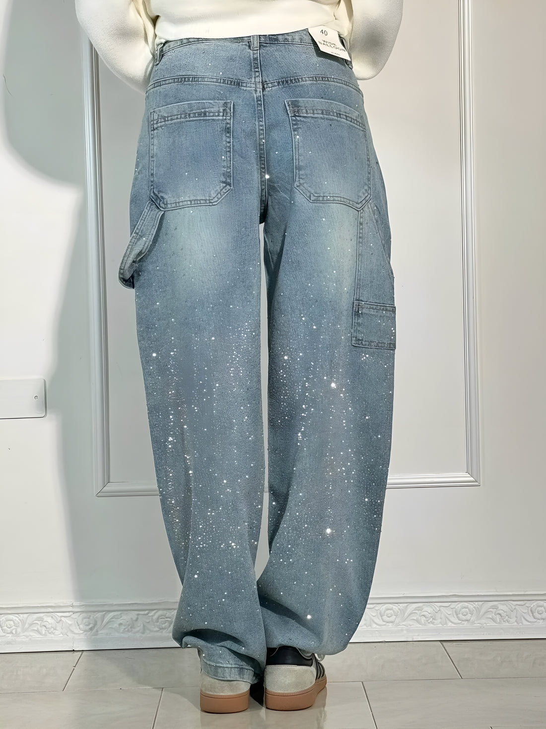 Ballon - Jean en denim brillant