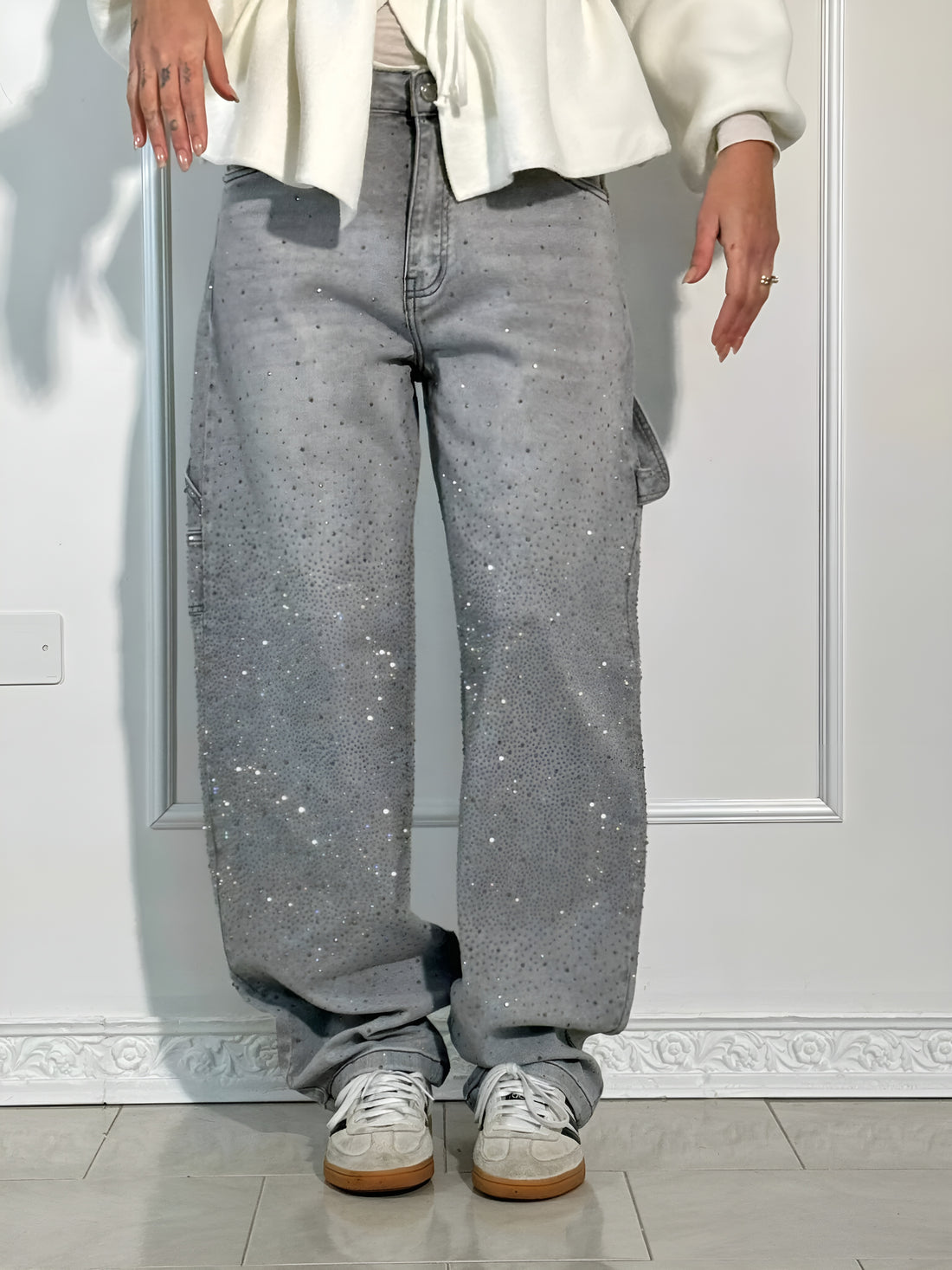 Ballon - Jean en denim brillant