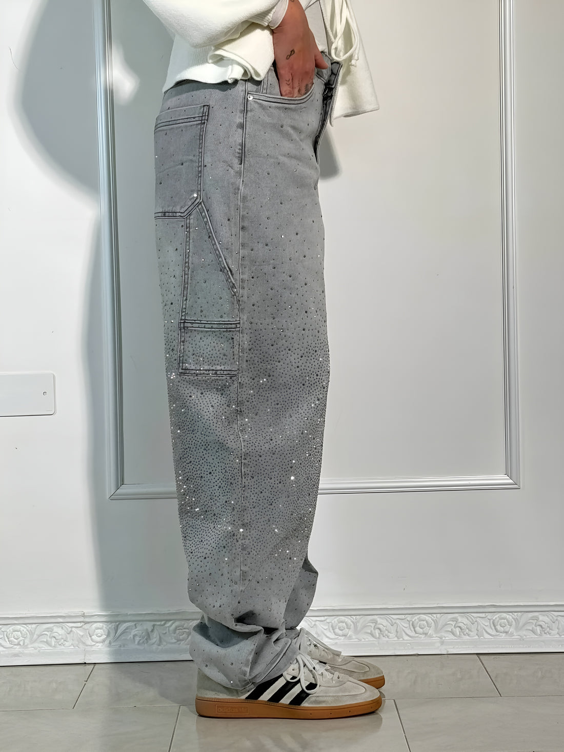 Ballon - Jean en denim brillant