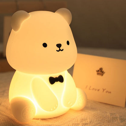 Zachte Silicone Teddybeer LED Nachtlamp - Perfect Cadeau voor Kinderen en Meisjes