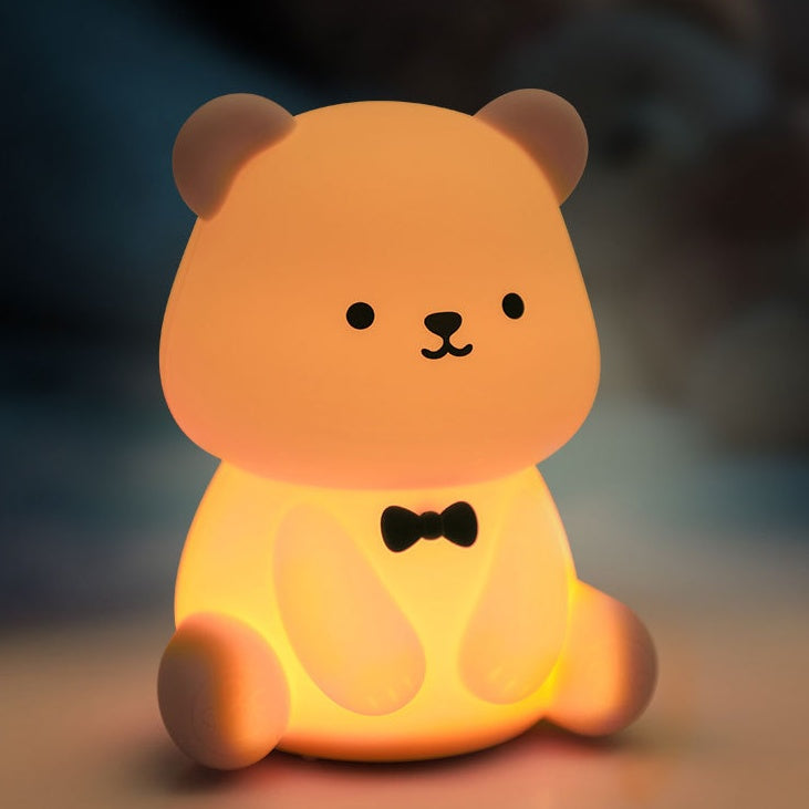 Zachte Silicone Teddybeer LED Nachtlamp - Perfect Cadeau voor Kinderen en Meisjes