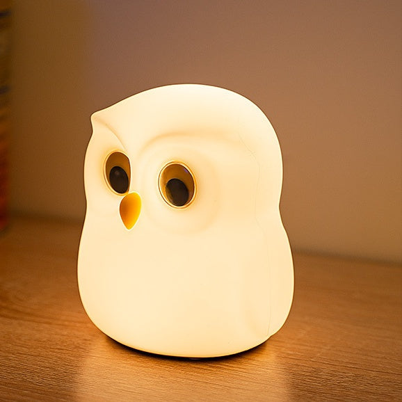 Huggwaii Squishy Silicone Kleine Uil LED Nachtlamp - Perfect Cadeau voor Kinderen en Meisjes