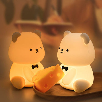Zachte Silicone Teddybeer LED Nachtlamp - Perfect Cadeau voor Kinderen en Meisjes