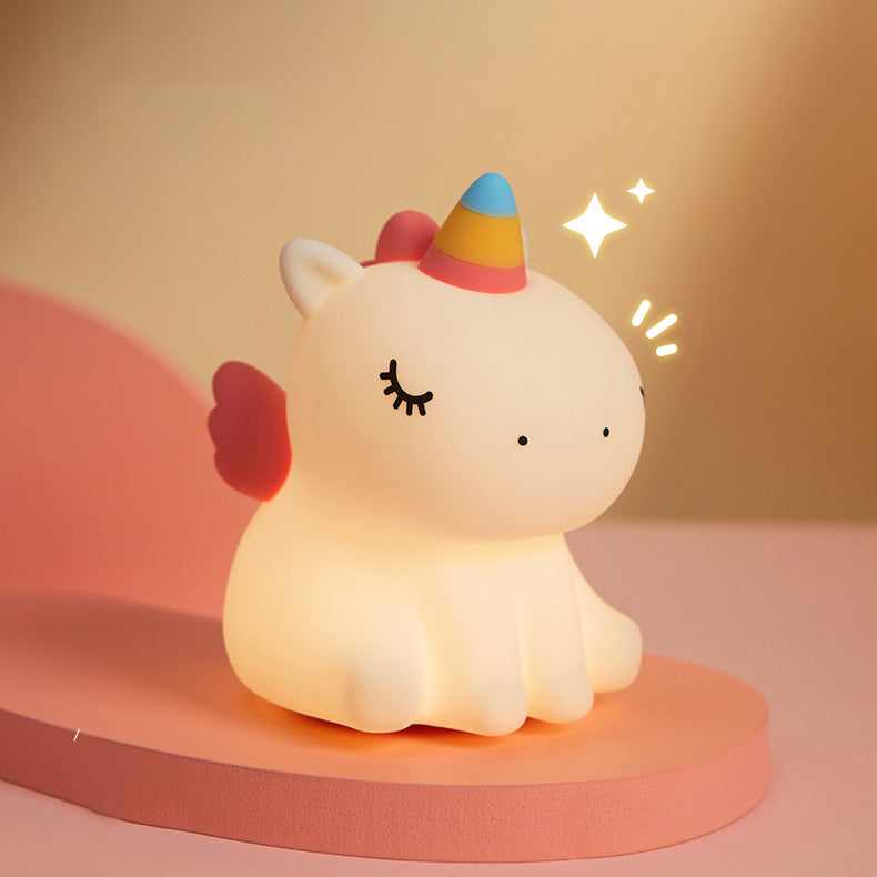 Huggwaii Eenhoorn Nachtlamp LED Squishy Tap Lamp Beste Cadeau voor Baby en Meisje