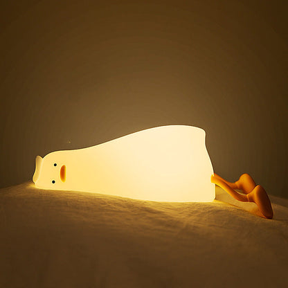 Huggwaii Schattige Eend LED Squishy Nachtlamp Voor Cadeau USB Oplaadbare Eend Lamp