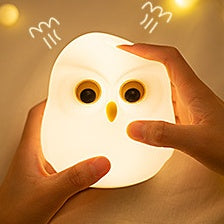 Huggwaii Squishy Silicone Kleine Uil LED Nachtlamp - Perfect Cadeau voor Kinderen en Meisjes