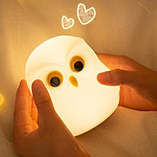 Huggwaii Squishy Silicone Kleine Uil LED Nachtlamp - Perfect Cadeau voor Kinderen en Meisjes
