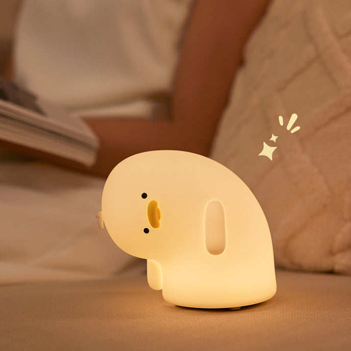 Squishy Silicone Duck Crooked Neck LED Nachtlamp - Perfect Cadeau voor Kinderen en Meisjes