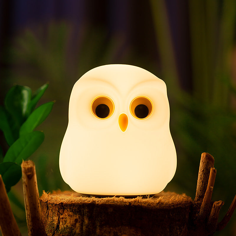 Huggwaii Squishy Silicone Kleine Uil LED Nachtlamp - Perfect Cadeau voor Kinderen en Meisjes