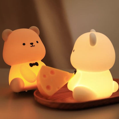 Zachte Silicone Teddybeer LED Nachtlamp - Perfect Cadeau voor Kinderen en Meisjes