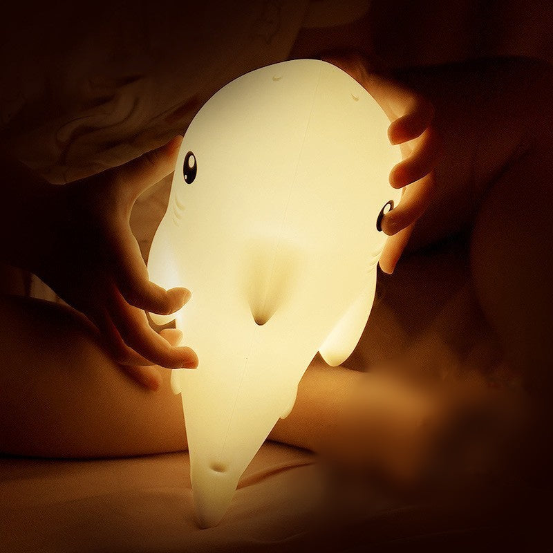 Huggwaii Squishy Silicone Haai LED Nachtlamp - Perfect Cadeau voor Kinderen en Meisjes