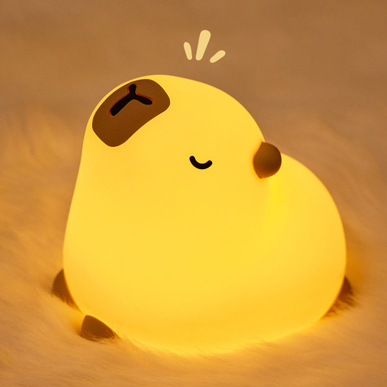 Squishy Silicone Yoga Capybara LED Nachtlamp - Perfect Cadeau voor Kinderen en Meisjes