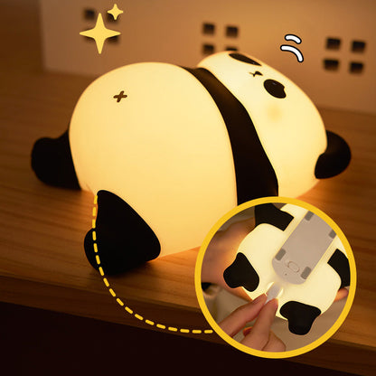 Huggwaii Liggende Luie Panda Nachtlamp LED Tik Lamp Beste Cadeau voor Baby en Meisje