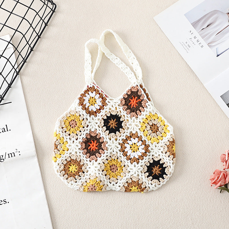 Sac creux vintage en crochet fait main
