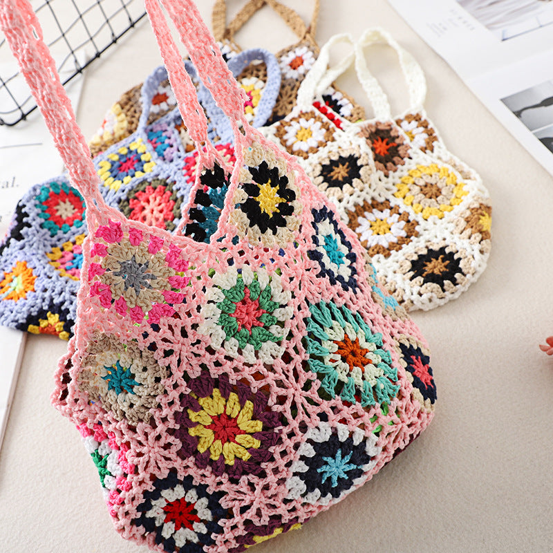 Sac creux vintage en crochet fait main