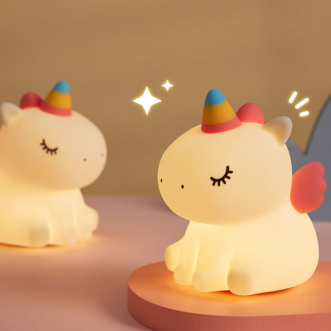 Huggwaii Eenhoorn Nachtlamp LED Squishy Tap Lamp Beste Cadeau voor Baby en Meisje