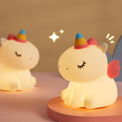 Huggwaii Eenhoorn Nachtlamp LED Squishy Tap Lamp Beste Cadeau voor Baby en Meisje