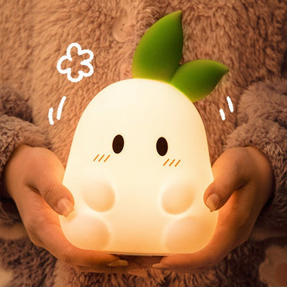 Huggwaii Squishy Silicone Schattige Radijs LED Nachtlamp - Perfect Cadeau voor Kinderen en Meisjes
