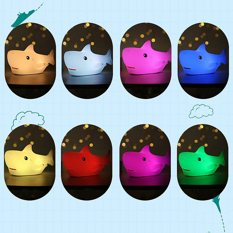 Huggwaii Squishy Silicone Haai LED Nachtlamp - Perfect Cadeau voor Kinderen en Meisjes