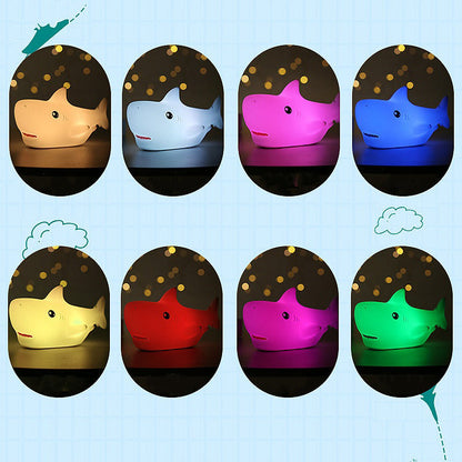Huggwaii Squishy Silicone Haai LED Nachtlamp - Perfect Cadeau voor Kinderen en Meisjes