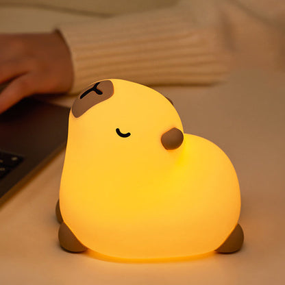 Squishy Silicone Yoga Capybara LED Nachtlamp - Perfect Cadeau voor Kinderen en Meisjes