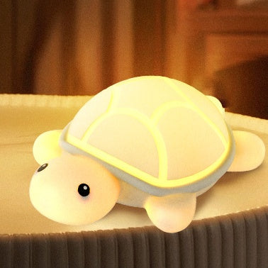 Huggwaii Squishy Silicone Schattige Schildpad LED Nachtlamp - Perfect Cadeau voor Kinderen en Meisjes