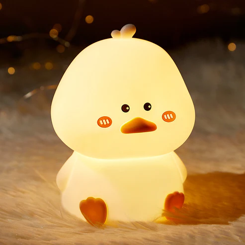 Huggwaii Schattige Eend LED Squishy Nachtlamp Voor Cadeau USB Oplaadbare Eend Lamp