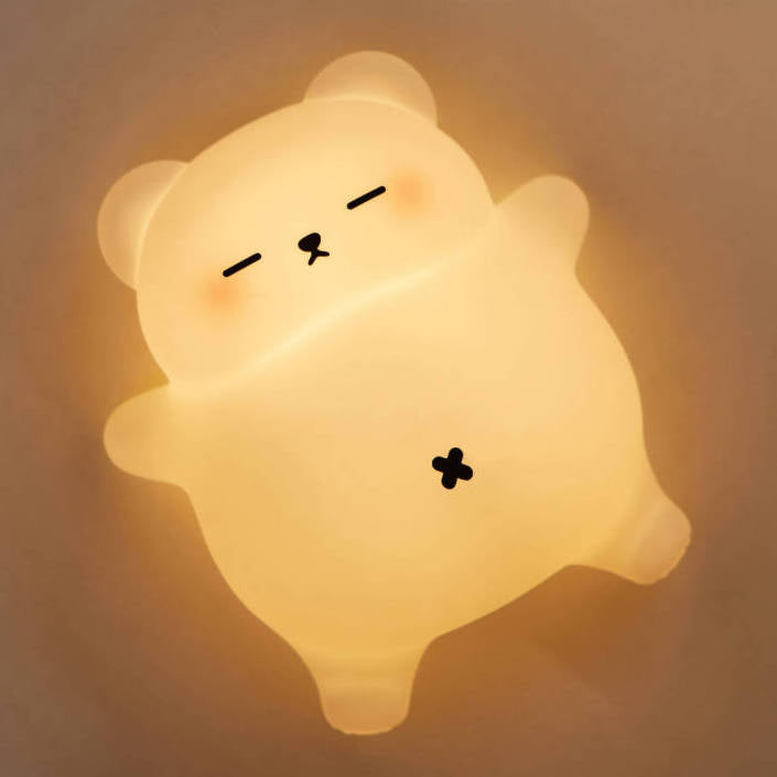 Huggwaii Ademende Beer Knuffelbare Squishy Silicone Slaapgenoot Geluid LED Nachtlamp Perfect Cadeau
