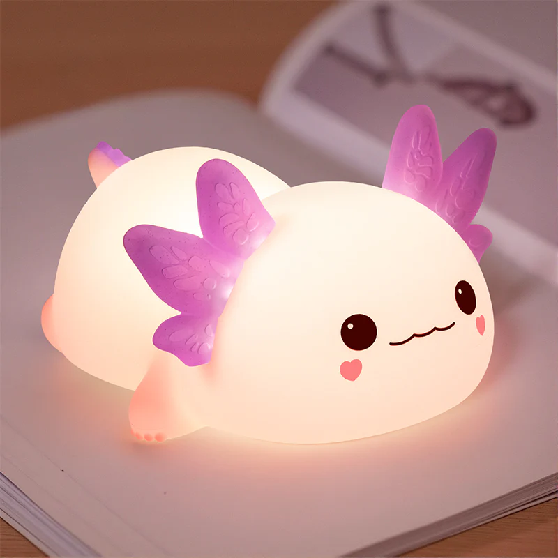 Highland Koe met Haar Silicone Squishy LED Nachtlamp - Perfect Cadeau voor Kinderen en Meisjes