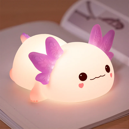 Highland Koe met Haar Silicone Squishy LED Nachtlamp - Perfect Cadeau voor Kinderen en Meisjes