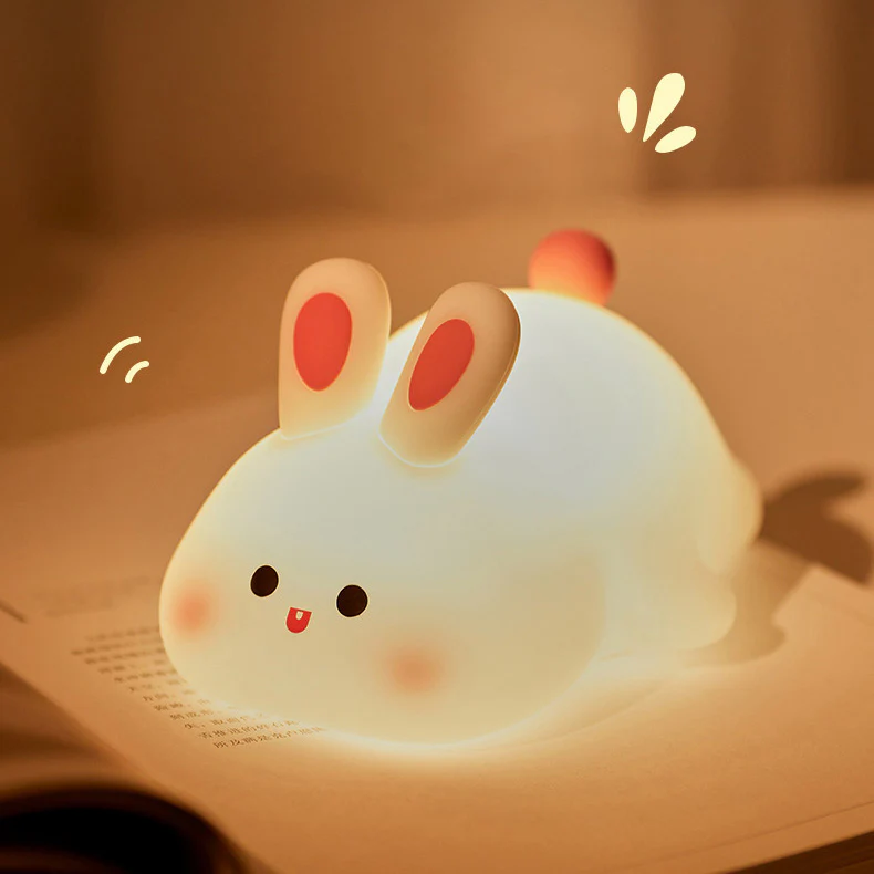 Highland Koe met Haar Silicone Squishy LED Nachtlamp - Perfect Cadeau voor Kinderen en Meisjes