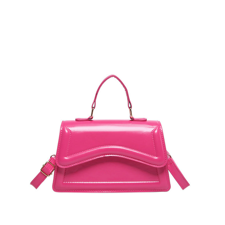Sac messager coloré à bandoulière, élégant, bonne texture, couleur unie, pour femme